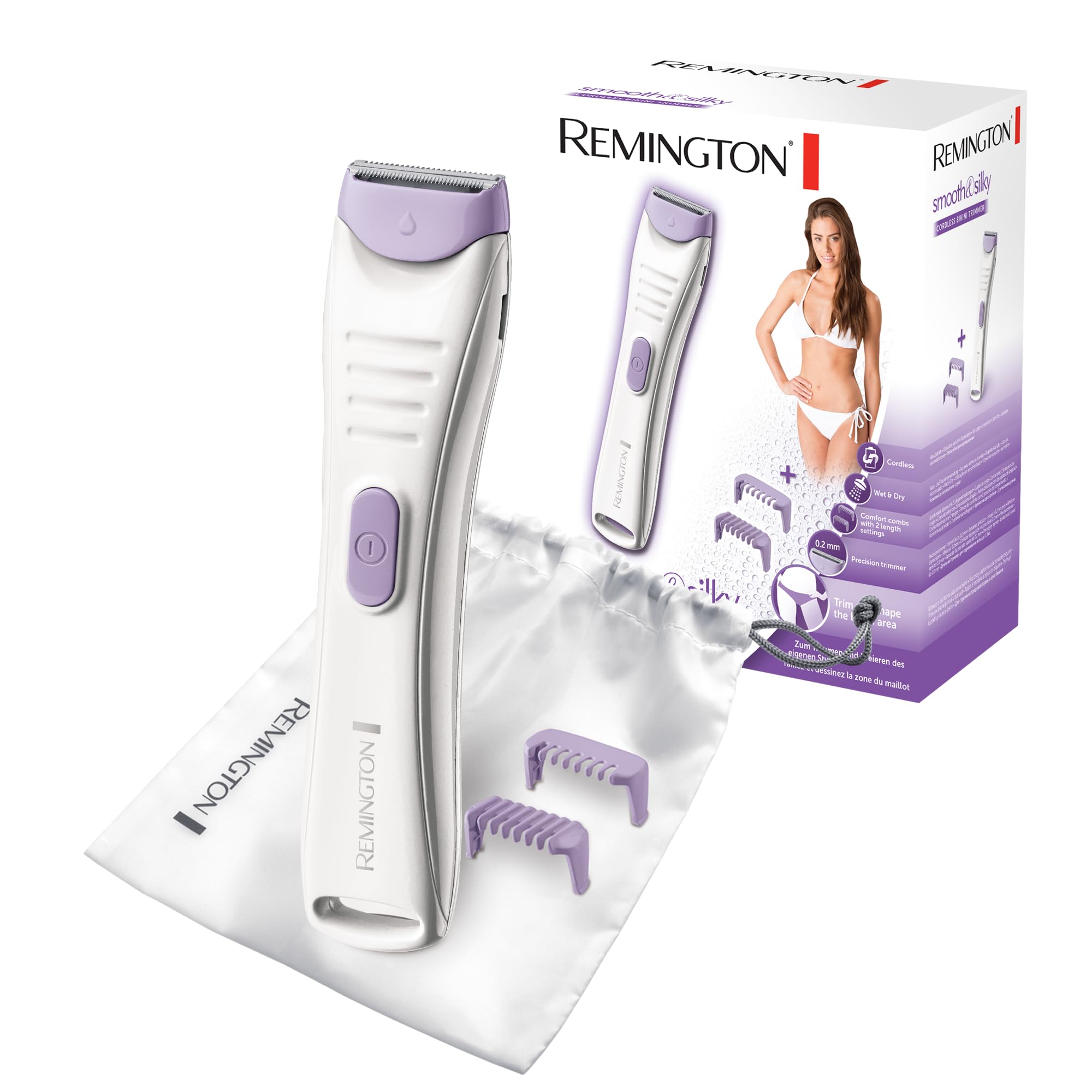 remington-bkt4000-rifinitore-bikini-smooth-silk-ricaricabile-wet-dry-lame-di-pre image 1