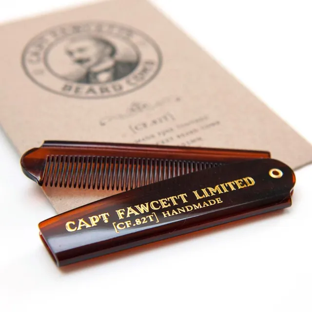captain-fawcett-folding-pocket-beard-comb-cf-82t-pettine-pieghevole-per-barba image 1