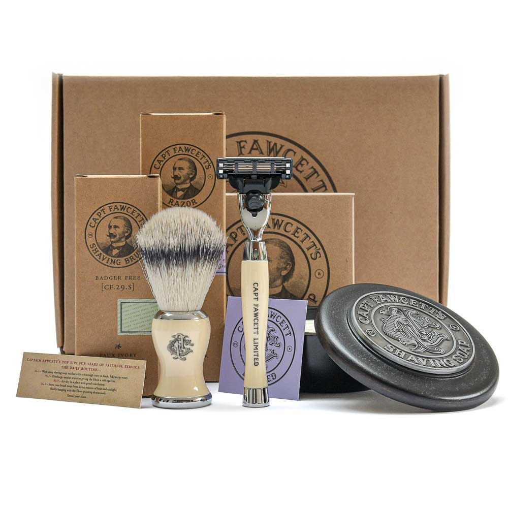 captain-fawcett-shave-brush-razor-soap-gift-set-set-da-barba-con-pennello-faux-b image 1
