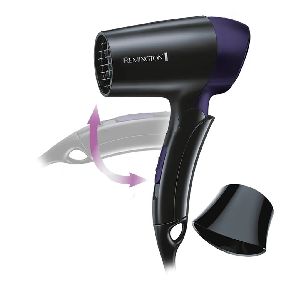 asciugacapelli-da-viaggio-remington-on-the-go-d2400-1400w-pieghevole-con-concent image 1
