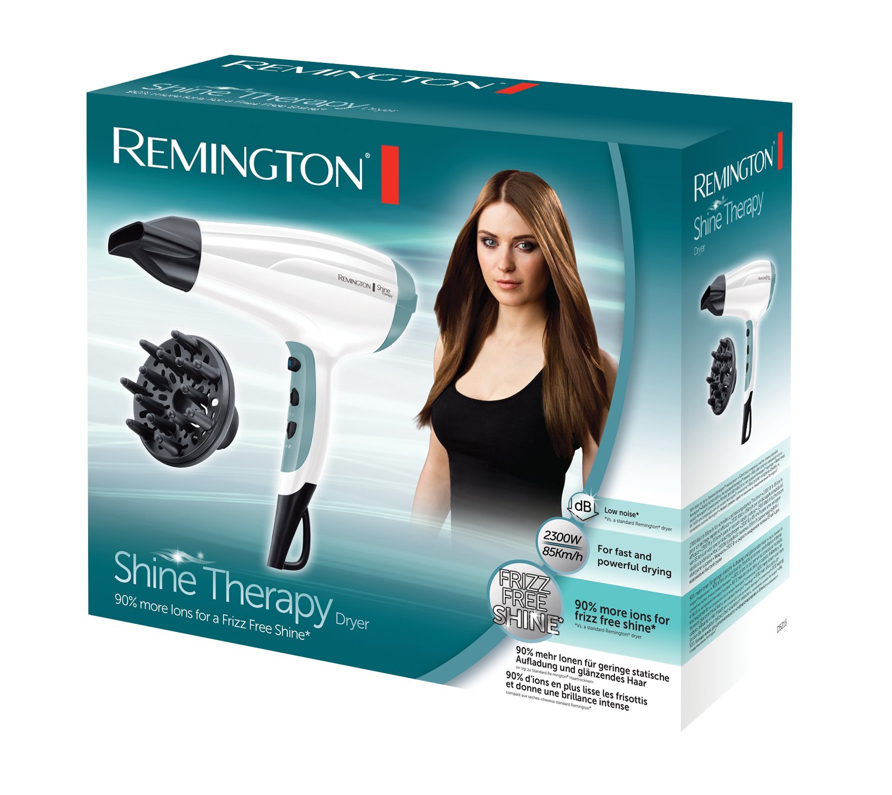 remington-d5216-asciugacapelli-shine-therapy-2300w-generatore-di-ioni-3-temperat image 2