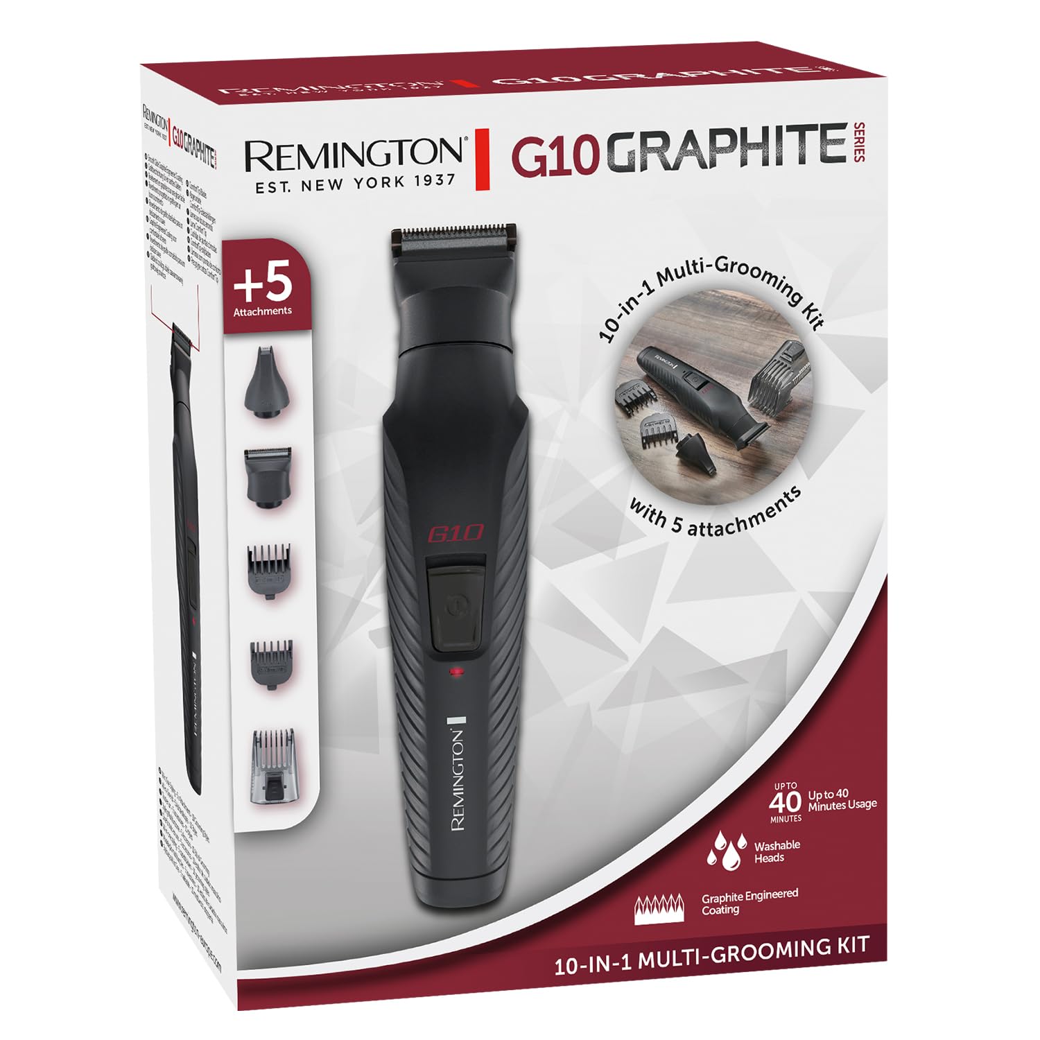 remington-g10-graphite-series-pg2100-kit-multigrooming-10-in-1-per-barba-e-capel image 6