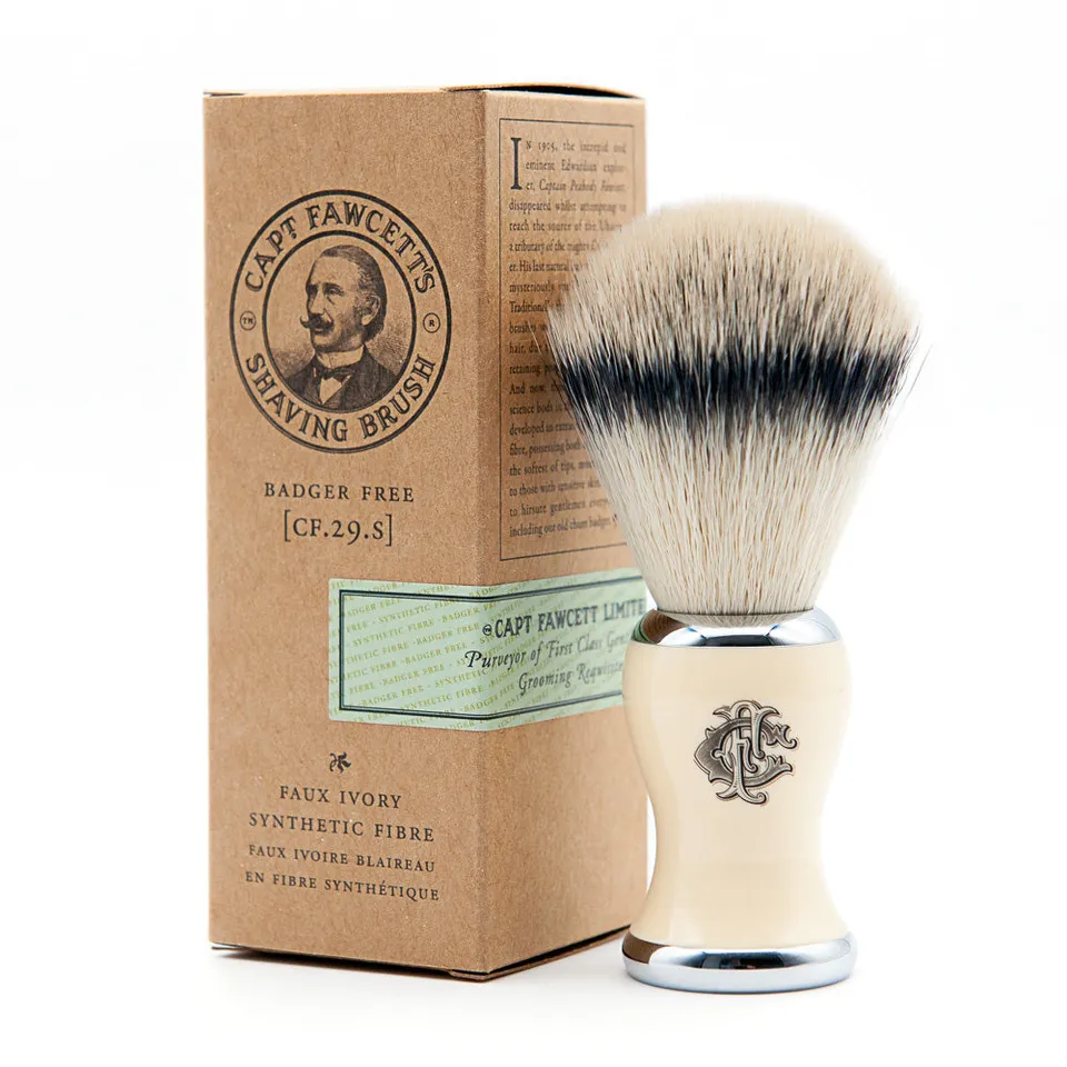 captain-fawcett-faux-badger-shaving-brush-pennello-da-barba-in-fibra-sintetica image 1