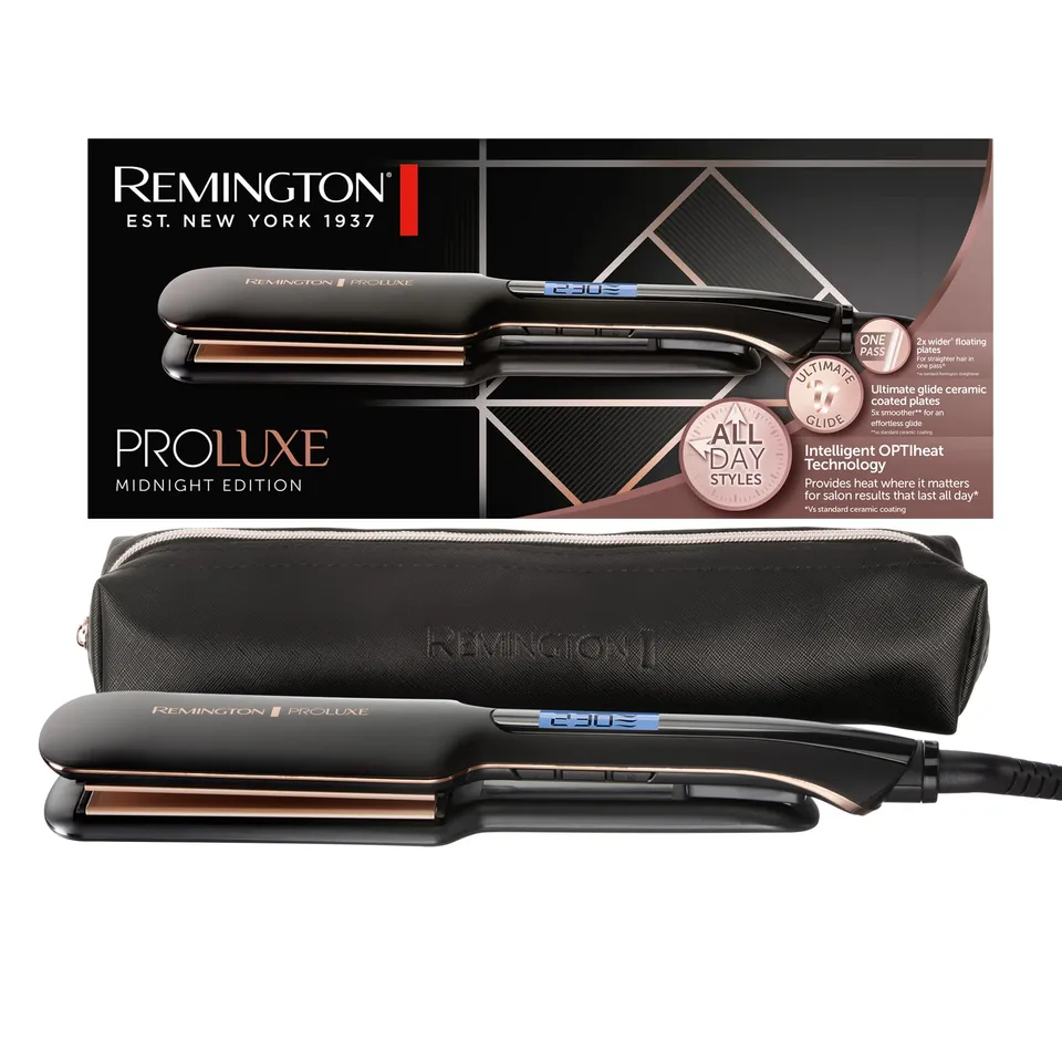 remington-proluxe-midnight-wide-plate-s9150b-piastra-per-capelli-con-ceramica-ul image 1