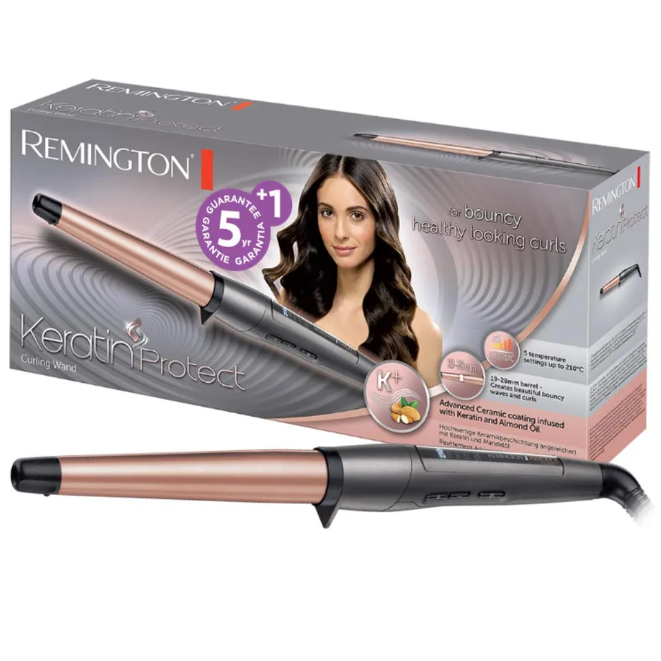 remington-ci83v6-ferro-arricciacapelli-a-cono-19-28-mm-keratin-protect-rivestime image 1