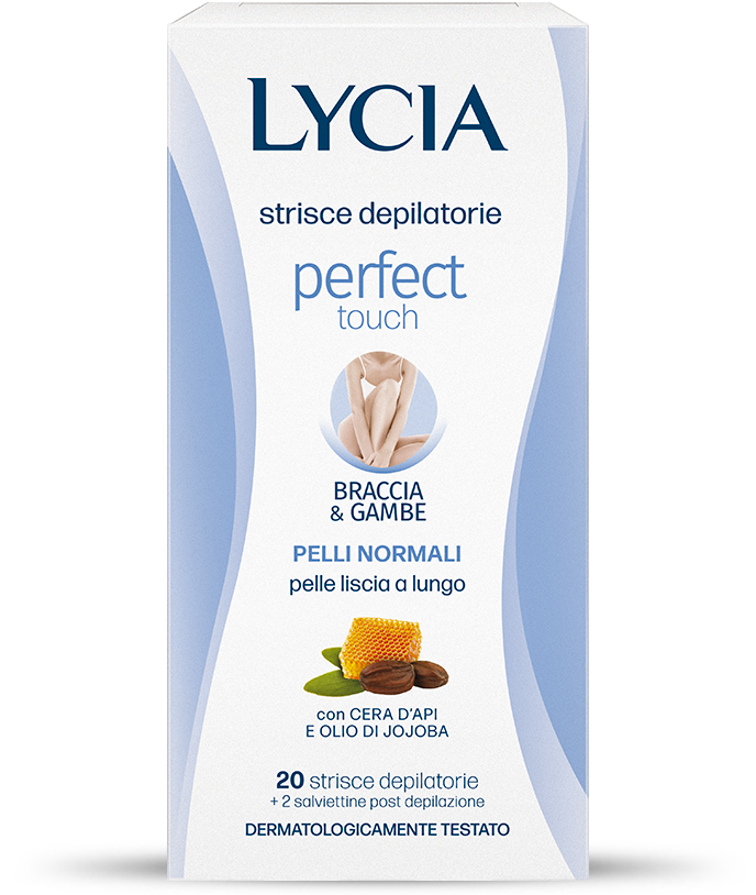 lycia-strisce-depilatorie-perfect-touch-braccia-gambe-con-cera-d-api-e-olio-di-j image 1