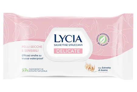 lycia-salviettine-struccanti-delicate-20pz-con-estratto-di-avena-per-pelli-secch image 1