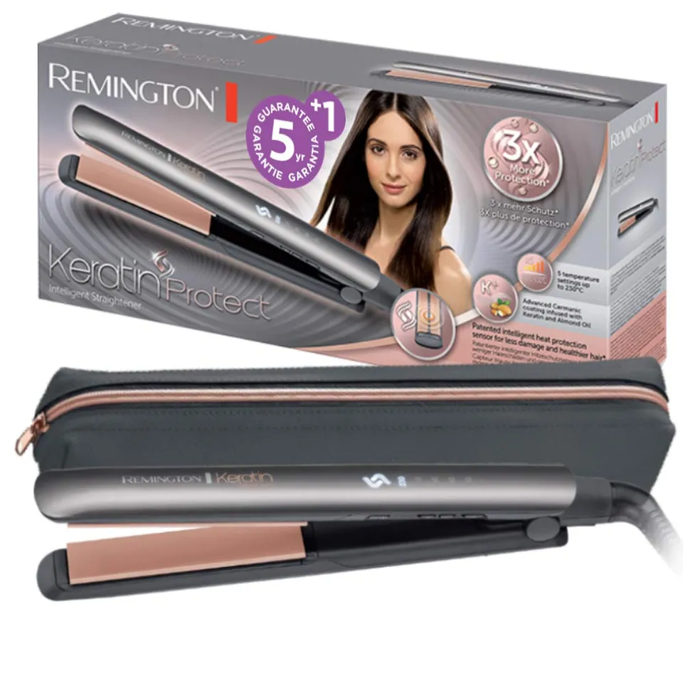 remington-piastra-per-capelli-s8598-keratin-protect-sensore-di-protezione-displa image 1