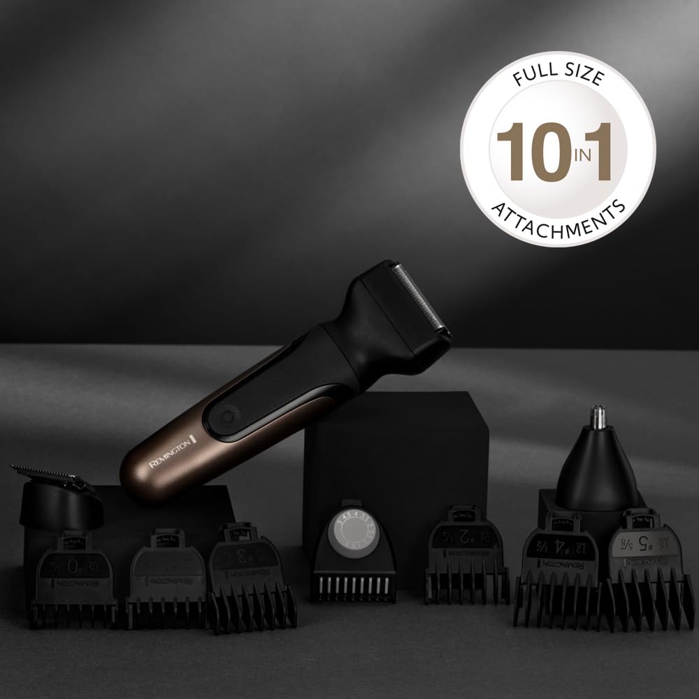 remington-one-multigroomer-pg760-10-in-1-con-10-testine-e-pettini-impermeabile image 2