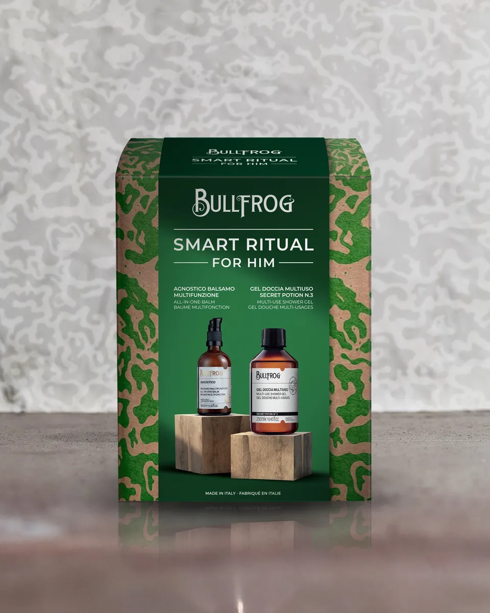 bullfrog-gift-kit-smart-ritual-for-him-balsamo-agnostico-all-in-one-e-gel-doccia image 1