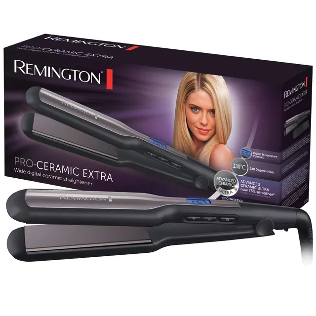 remington-pro-ceramic-extra-s5525-piastra-per-capelli-extra-larga-45-mm-display- image 1