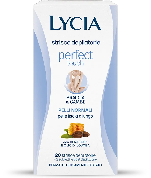 lycia-strisce-depilatorie-perfect-touch-braccia-gambe-con-cera-d-api-e-olio-di-j image 1