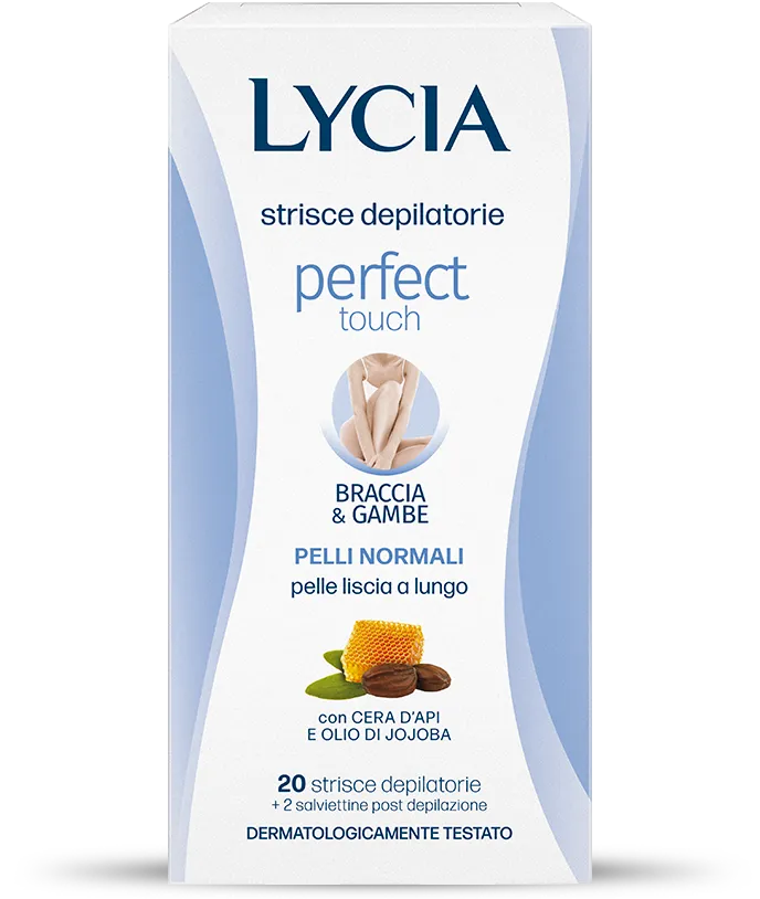 lycia-strisce-depilatorie-perfect-touch-braccia-gambe-con-cera-d-api-e-olio-di-j image 1