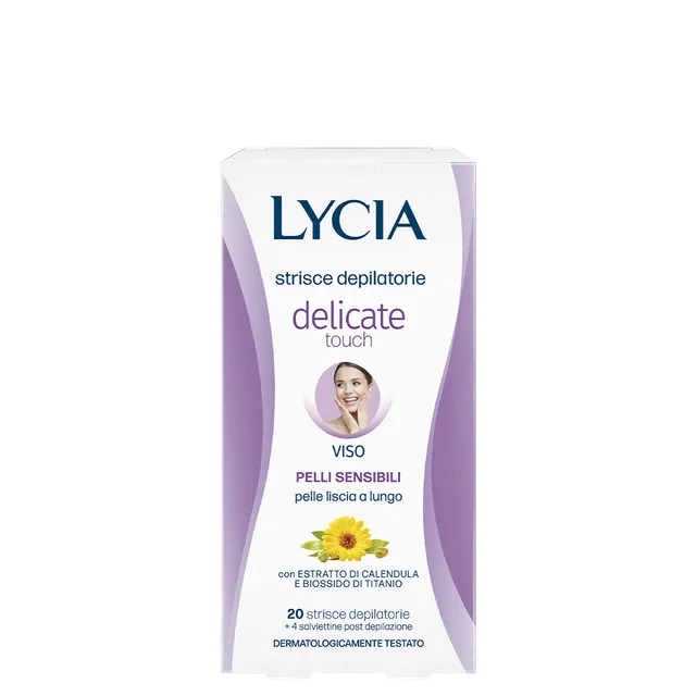 lycia-strisce-depilatorie-delicate-touch-viso-ceretta-al-biossido-di-titanio-con image 1