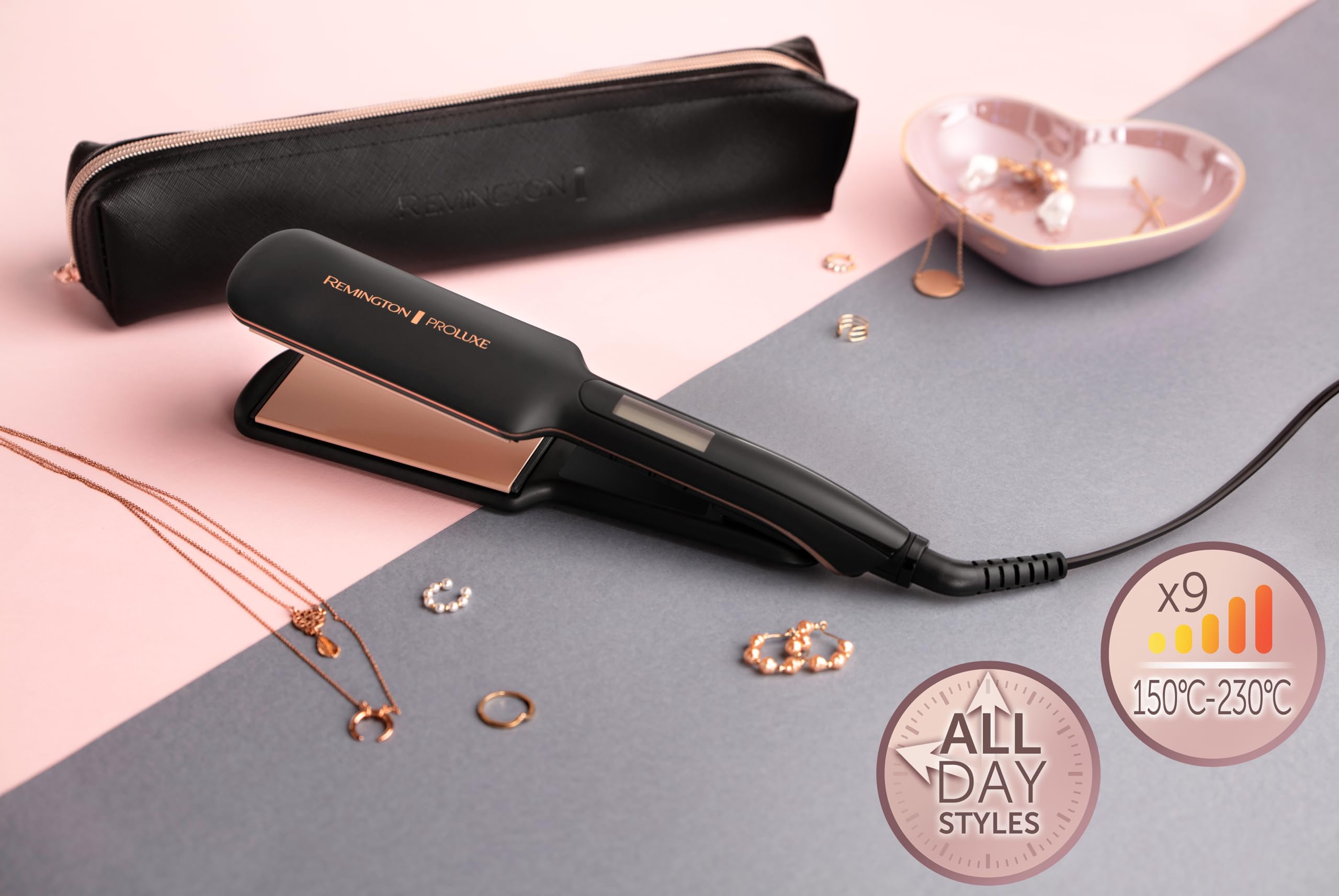 remington-proluxe-midnight-wide-plate-s9150b-piastra-per-capelli-con-ceramica-ul image 2