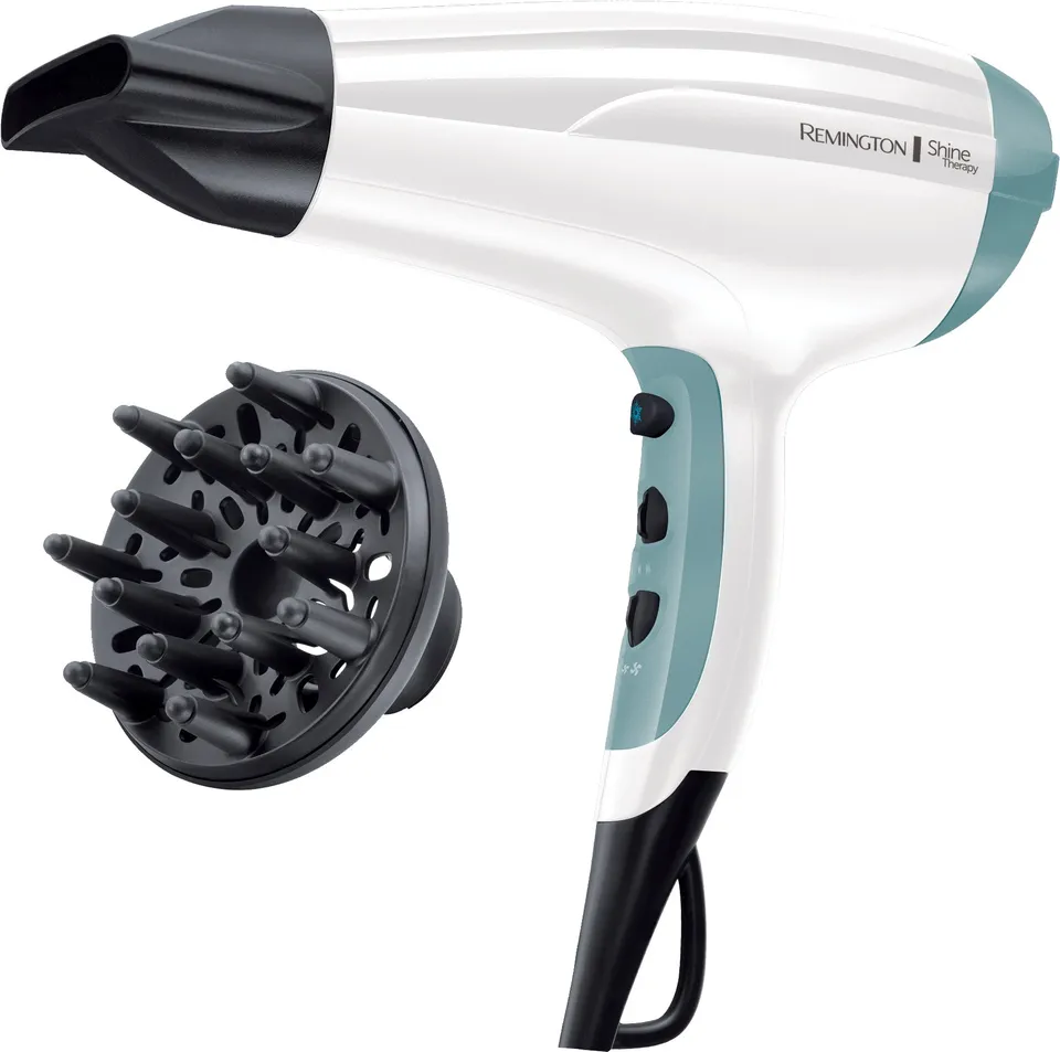 remington-d5216-asciugacapelli-shine-therapy-2300w-generatore-di-ioni-3-temperat image 1
