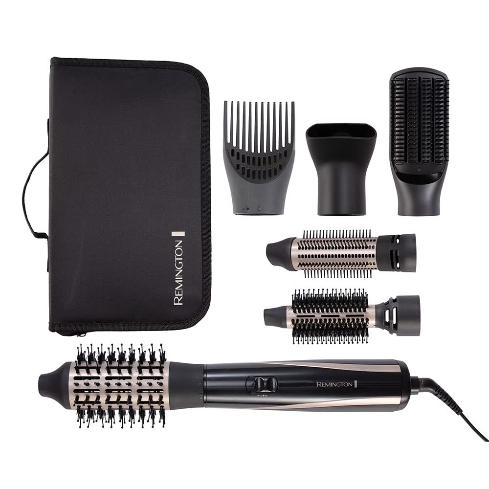 remington-as7700-spazzola-ad-aria-calda-1200w-con-6-accessori-per-ricci-volume-e image 2