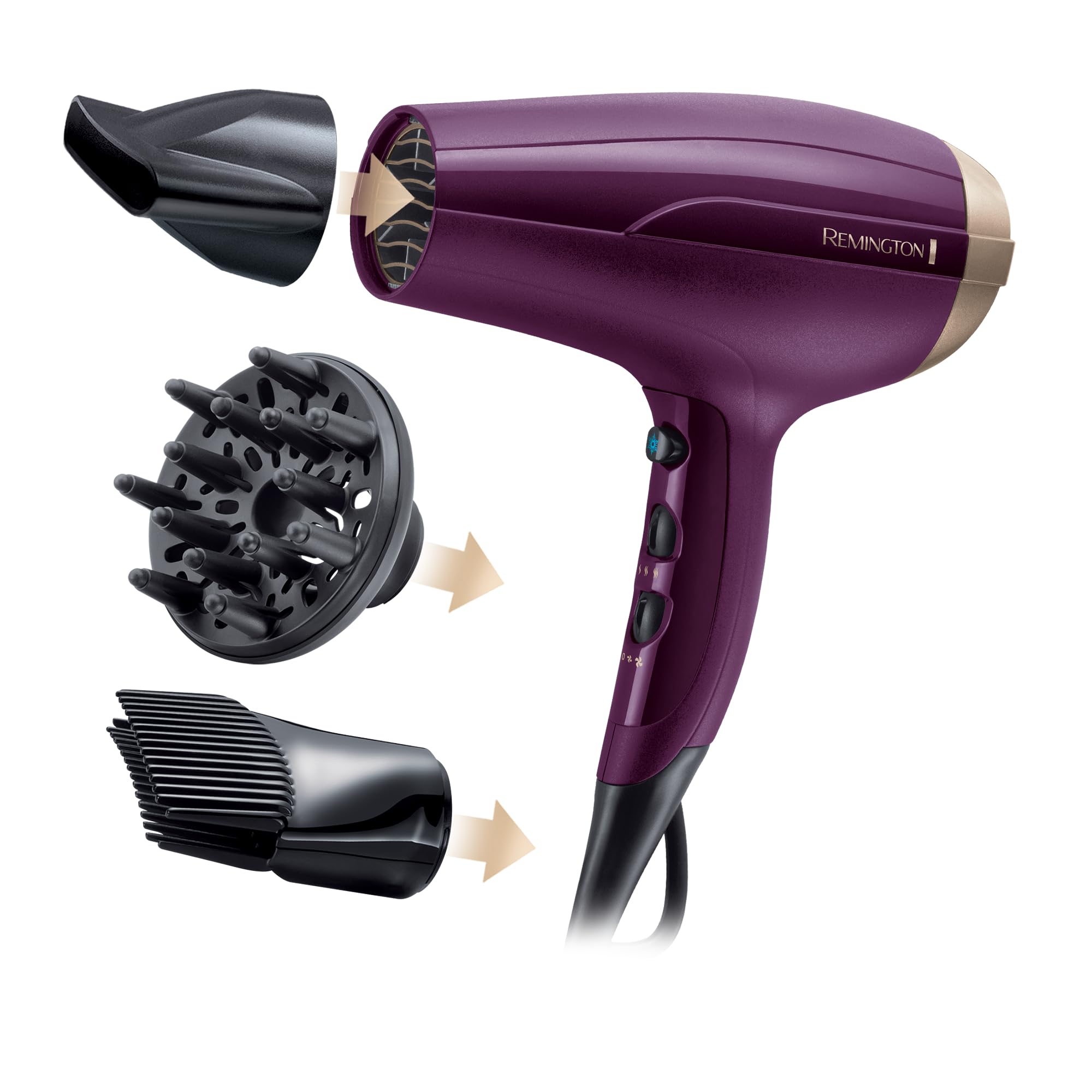 remington-d5216-asciugacapelli-shine-therapy-2300w-generatore-di-ioni-3-temperat image 8
