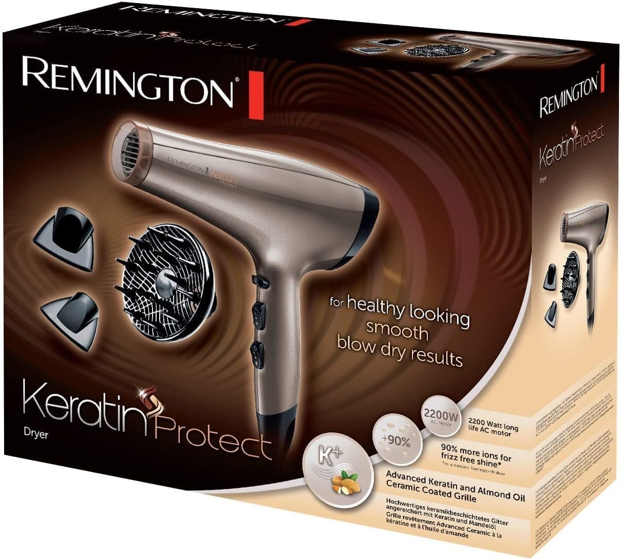 remington-asciugacapelli-2200w-ac8002-griglia-in-ceramica-cheratina-e-olio-di-ma image 2