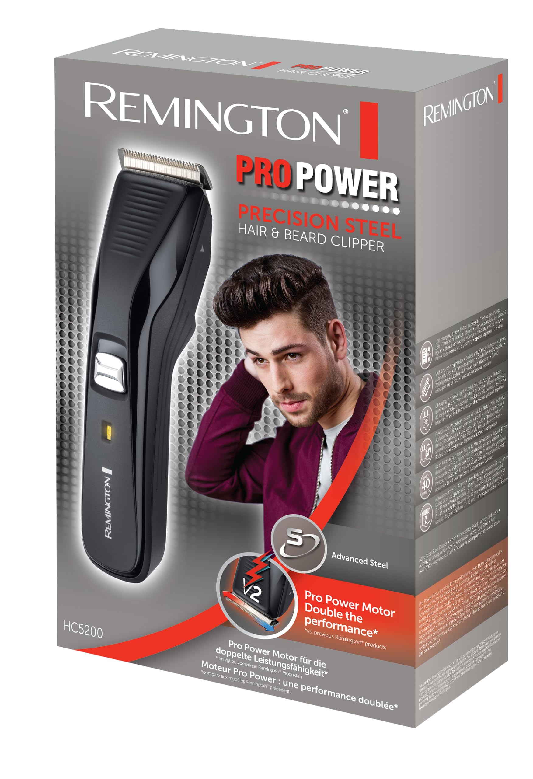 remington-pro-power-hc5200-tagliacapelli-con-lame-in-acciaio-inox-autoaffilanti- image 2