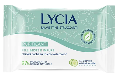 lycia-salviette-struccanti-purificanti-60pz-con-cetriolo-e-niacinamide image 1