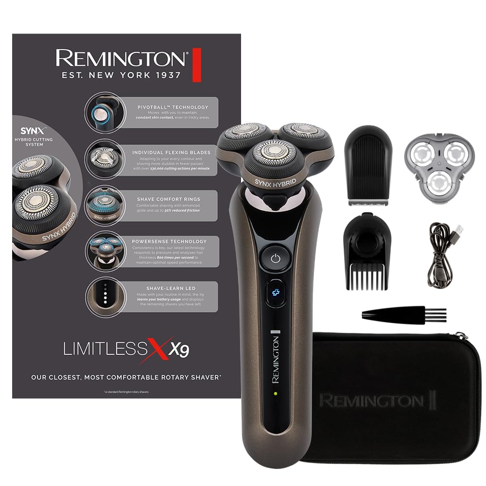 remington-x9-limitless-xr1795-rasoio-elettrico-wet-dry-con-testine-rotanti-fless image 1