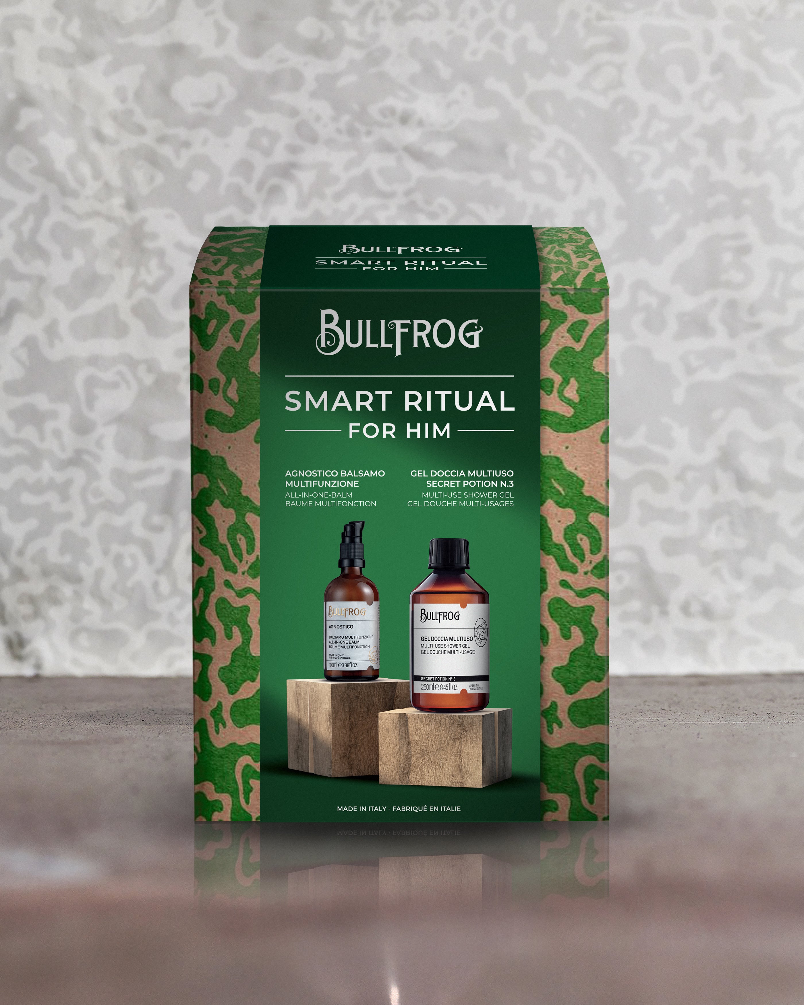 bullfrog-gift-kit-smart-ritual-for-him-balsamo-agnostico-all-in-one-e-gel-doccia image 1