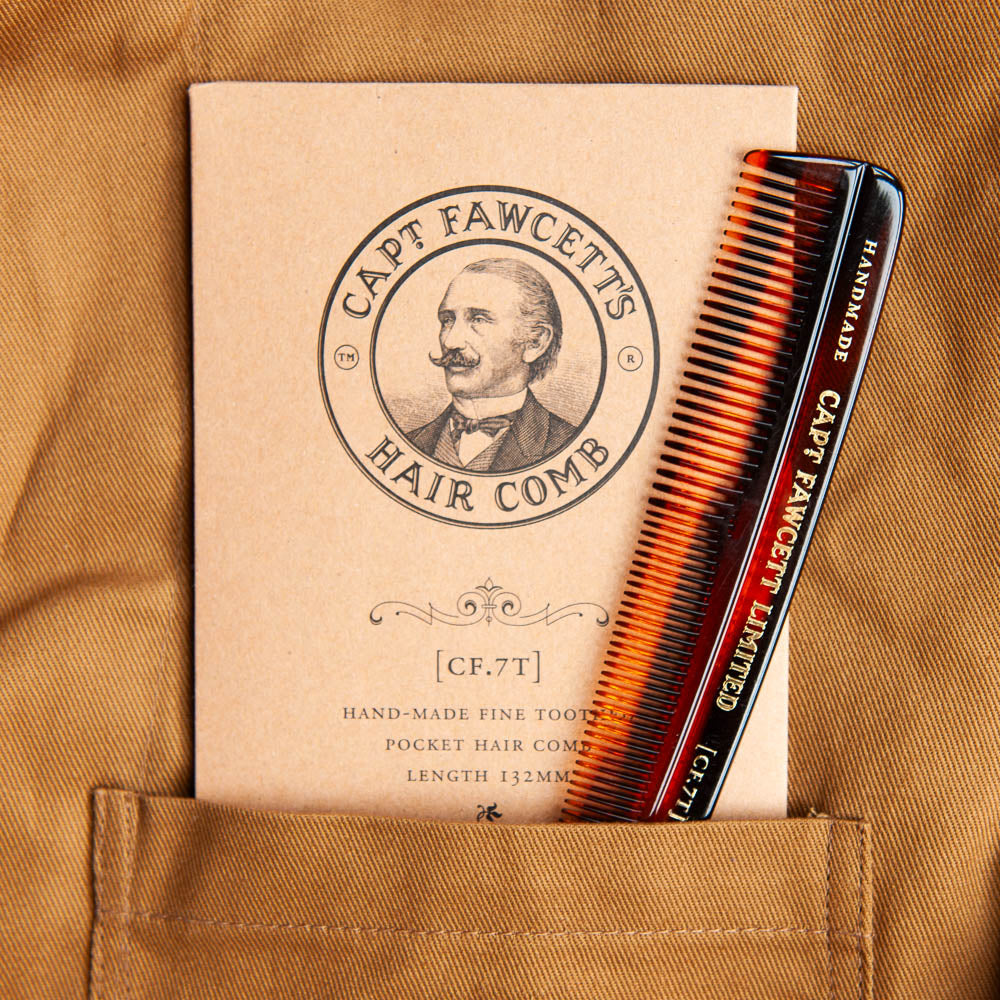 captain-fawcett-hair-comb-cf-7t-pettine-a-denti-fini-per-capelli-e-barba image 1