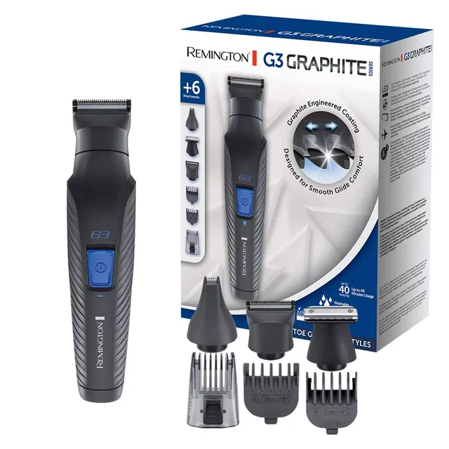 remington-multigroomer-g3-pg3000-rifinitore-viso-e-corpo-6-testine-autonomia-40- image 1