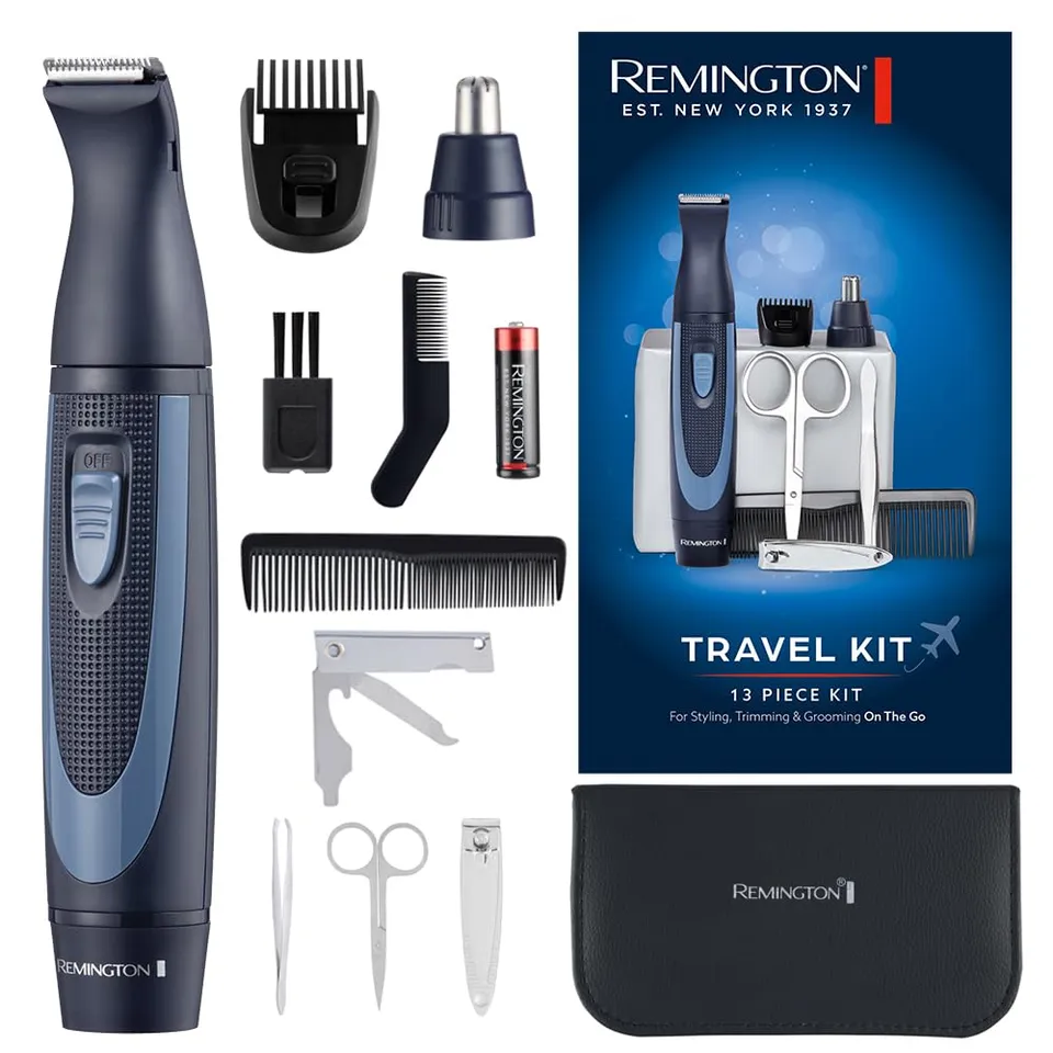 remington-ne3890-trimmer-per-naso-e-orecchie-uomo-kit-13-pezzi-da-viaggio-rifini image 1