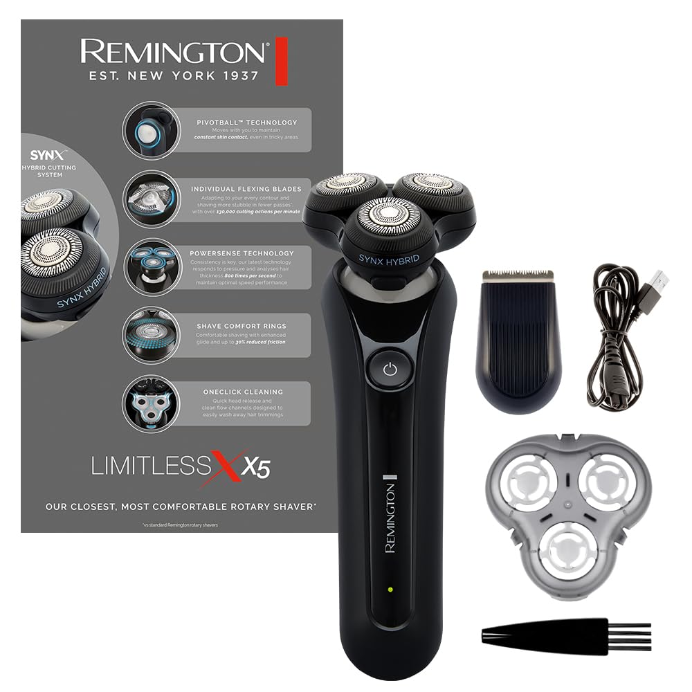 remington-rasoio-elettrico-x5-limitless-xr1755-con-testine-rotanti-flessibili-we image 1