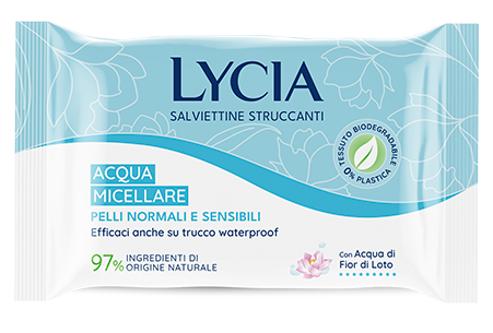lycia-salviettine-struccanti-all-acqua-micellare-con-fior-di-loto-20-pezzi image 1