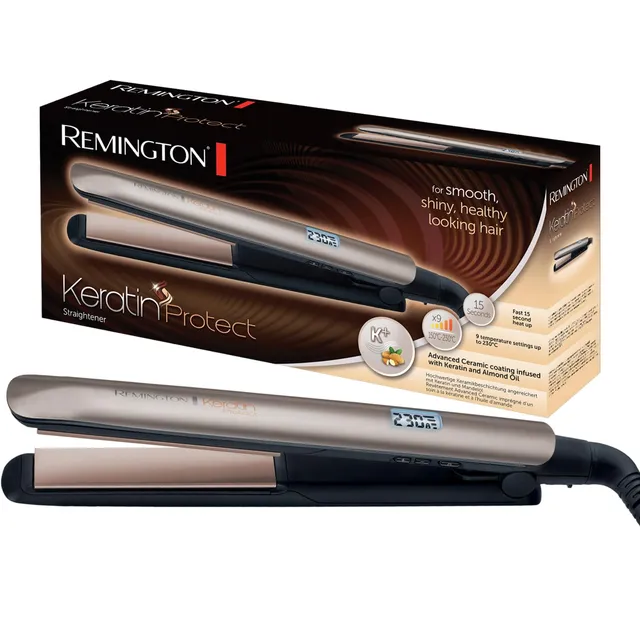 remington-keratin-therapy-s8540-piastra-per-capelli-con-cheratina-e-olio-di-mand image 1