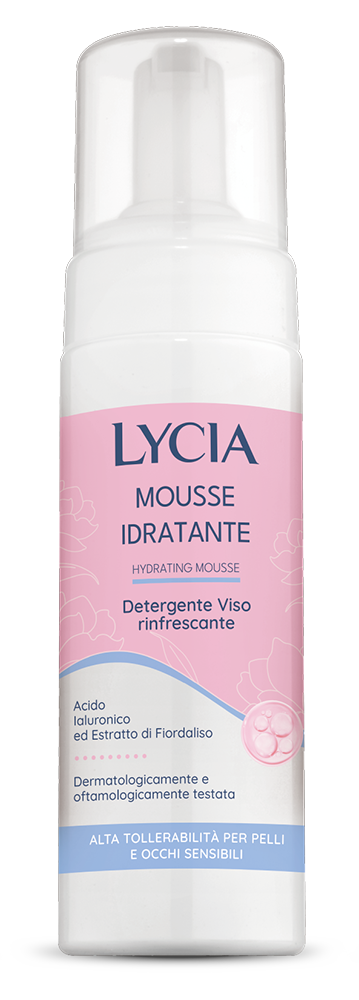 lycia-mousse-idratante-con-acido-ialuronico-ed-estratto-di-fiordaliso image 1