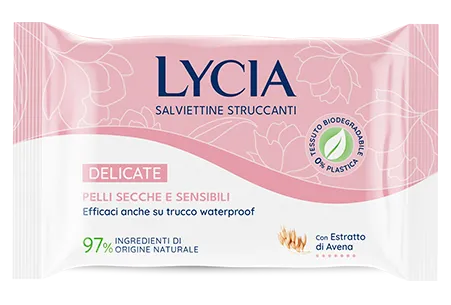 lycia-salviettine-struccanti-delicate-60pz-con-estratto-di-avena-per-pelli-secch image 1