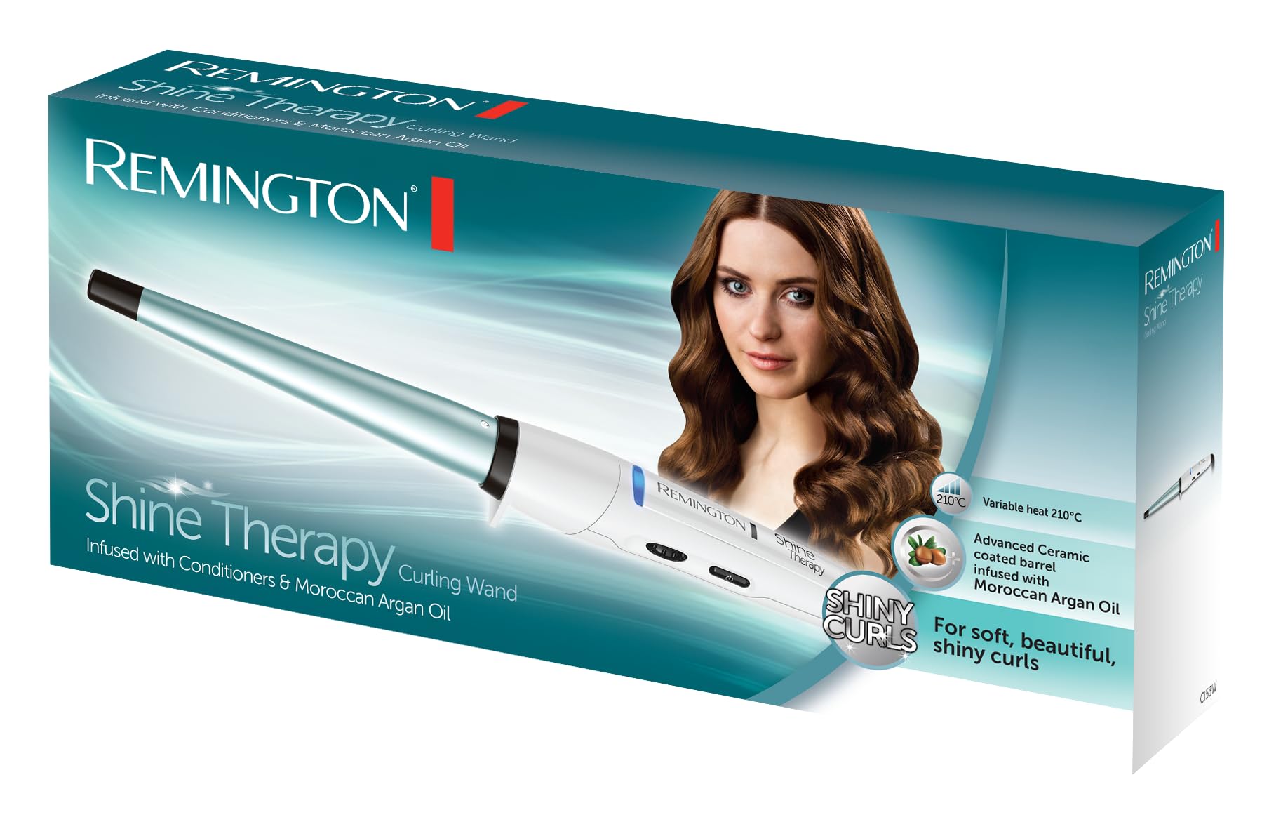 remington-ci53w-ferro-arricciacapelli-conico-13-25-mm-shine-therapy-con-ceramica image 2