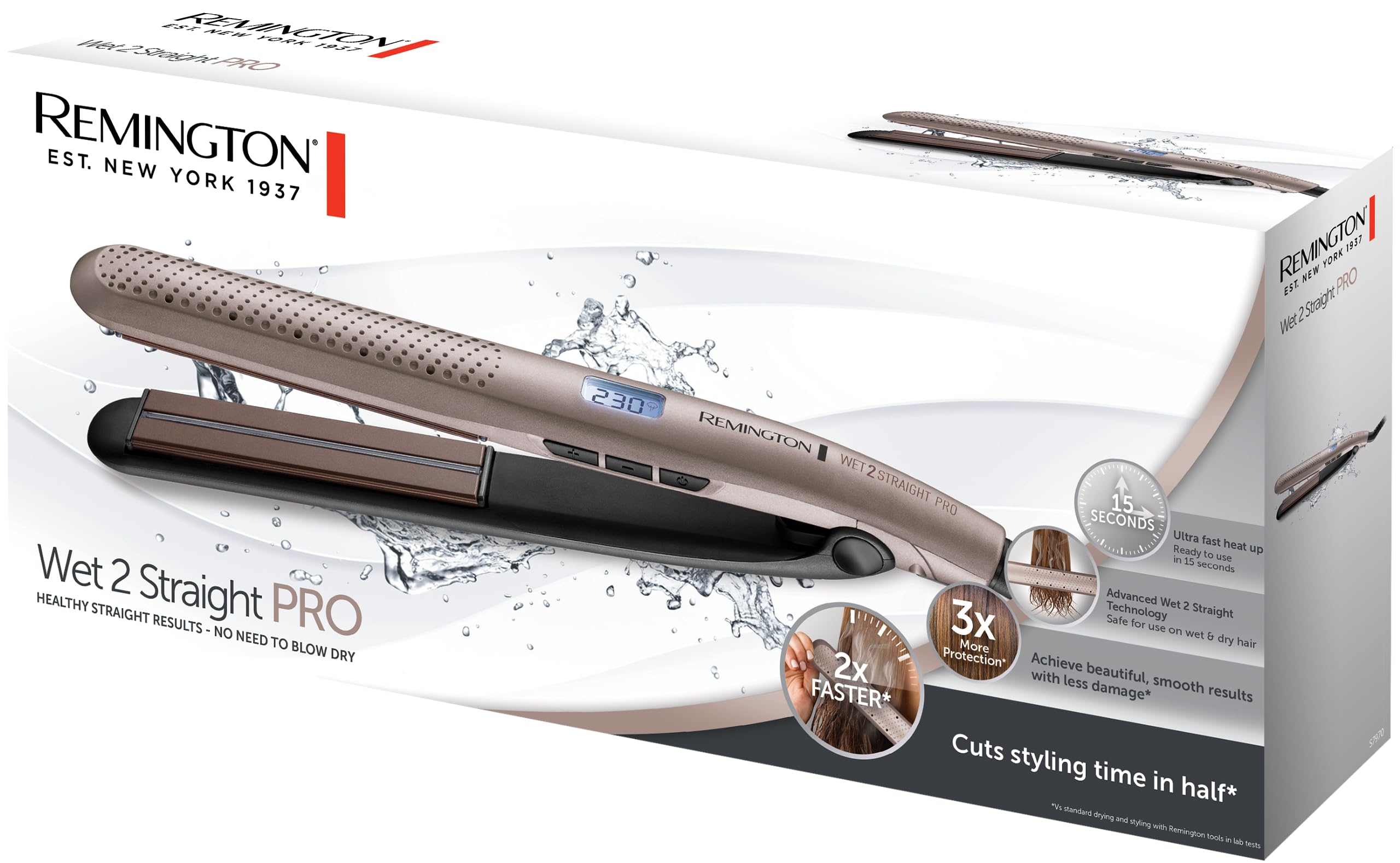 remington-s7970-wet2straight-pro-piastra-per-capelli-bagnati-e-asciutti-con-sens image 2