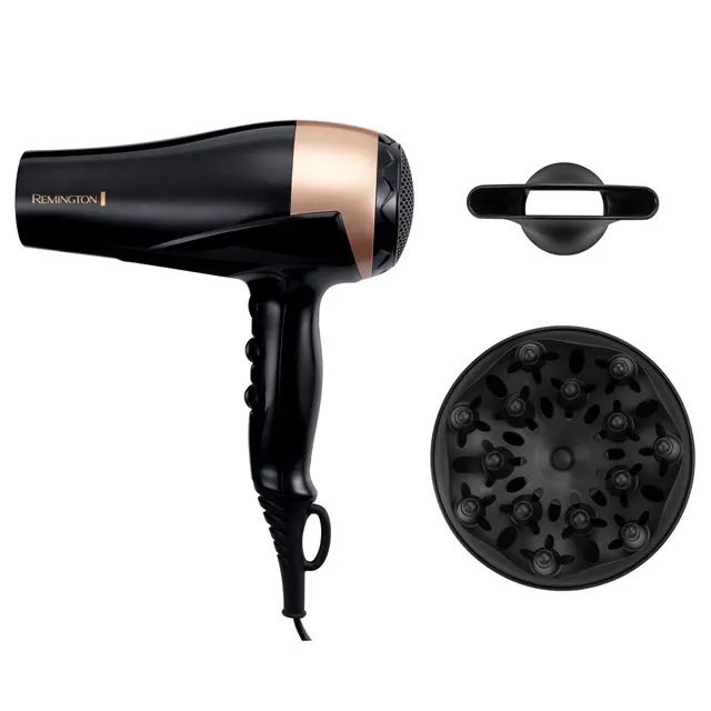 remington-asciugacapelli-d6098-2200w-ionico-tecnologia-ionica-anti-crespo-e-luce image 1