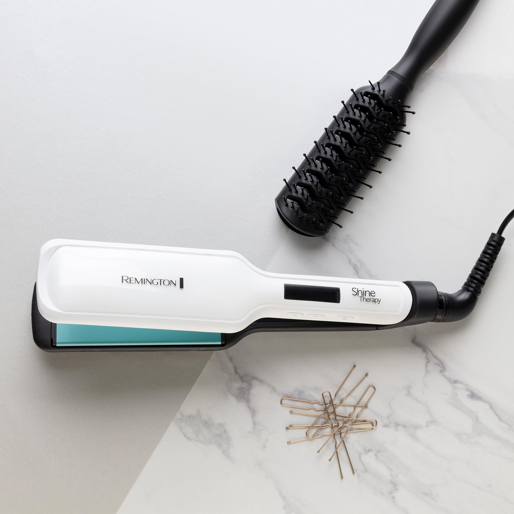 remington-s8550-shine-therapy-piastra-per-capelli-larga-con-rivestimento-ceramic image 4