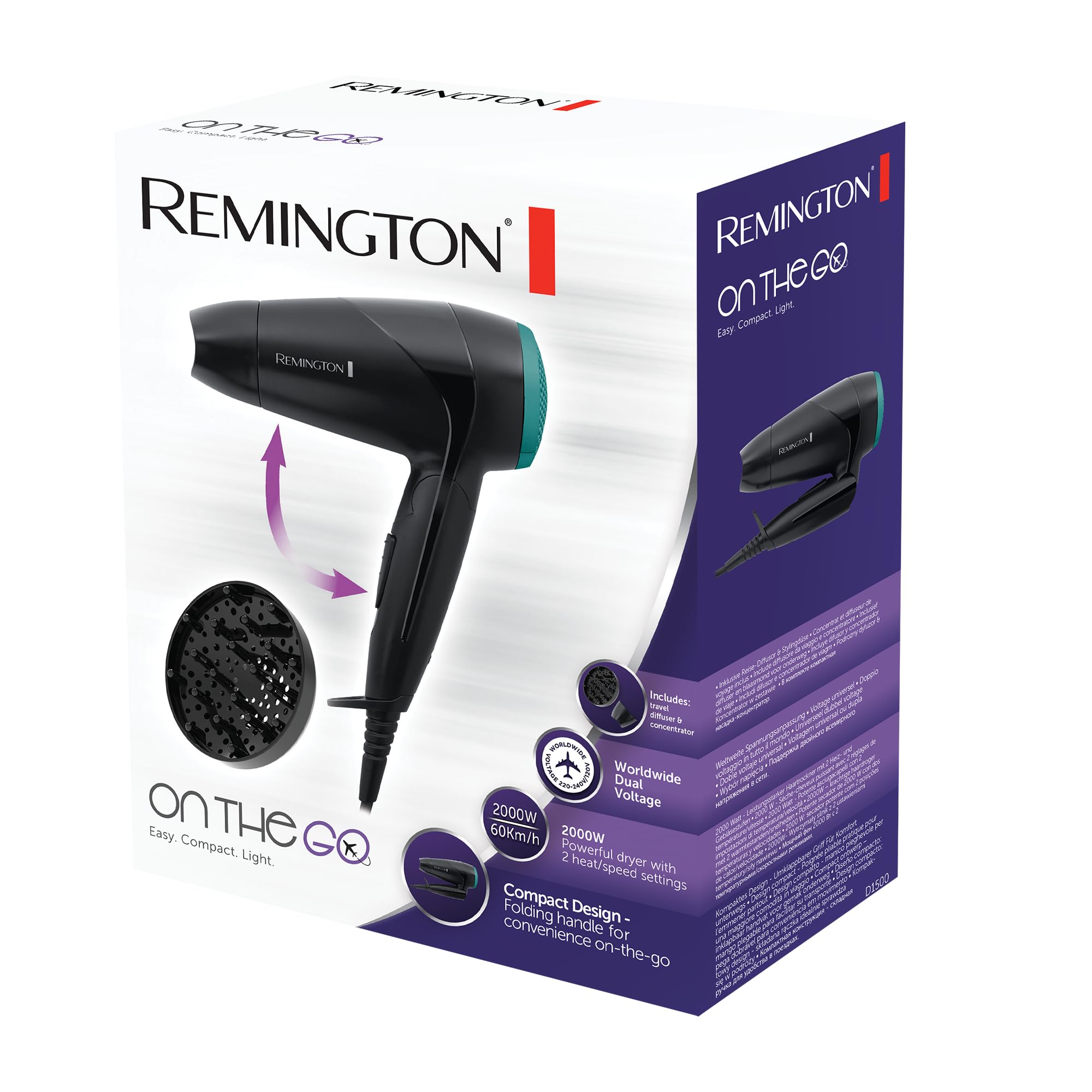 remington-d1500-asciugacapelli-da-viaggio-2000w-pieghevole-doppio-voltaggio-120- image 7