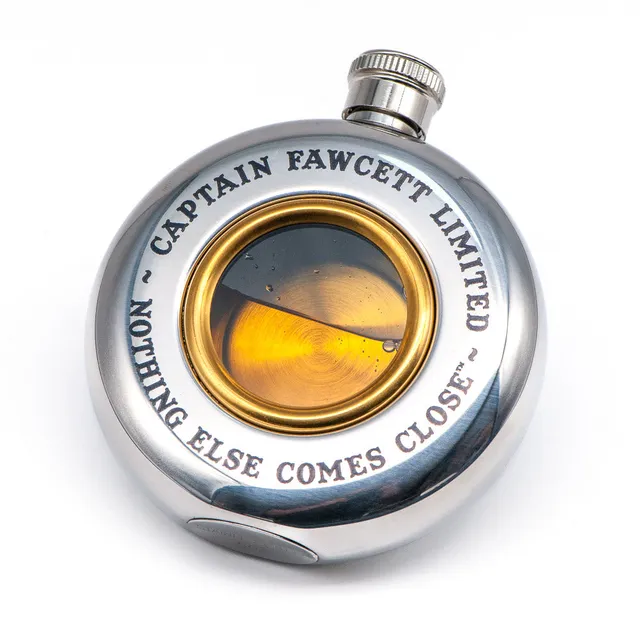 captain-fawcett-limited-edition-stainless-steel-hip-flask-2025 image 1