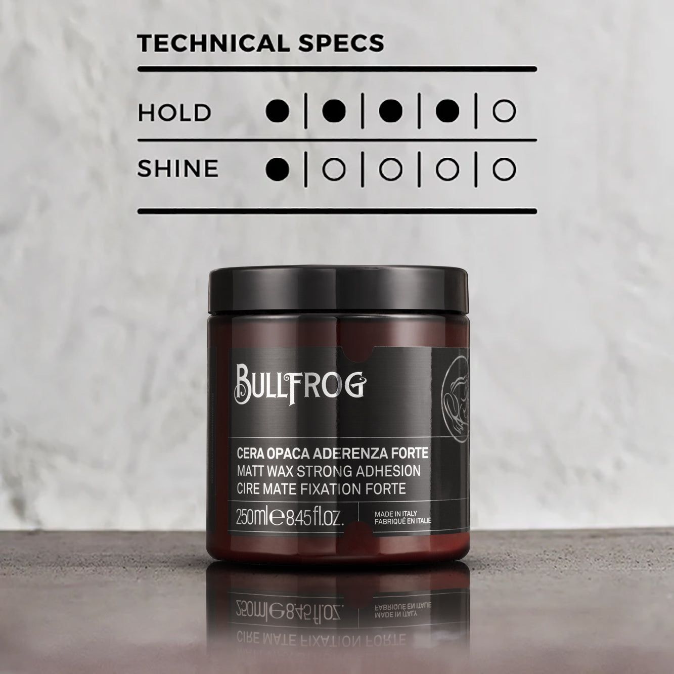 bullfrog-matt-wax-strong-adhesion-250ml-cera-per-capelli-a-finitura-opaca-tenuta image 6