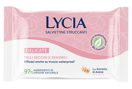 lycia-salviettine-struccanti-delicate-60pz-con-estratto-di-avena-per-pelli-secch image 1