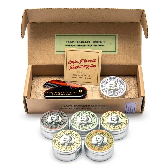 captain-fawcett-set-moustache-wax-e-pettine-pieghevole-da-tasca image 1