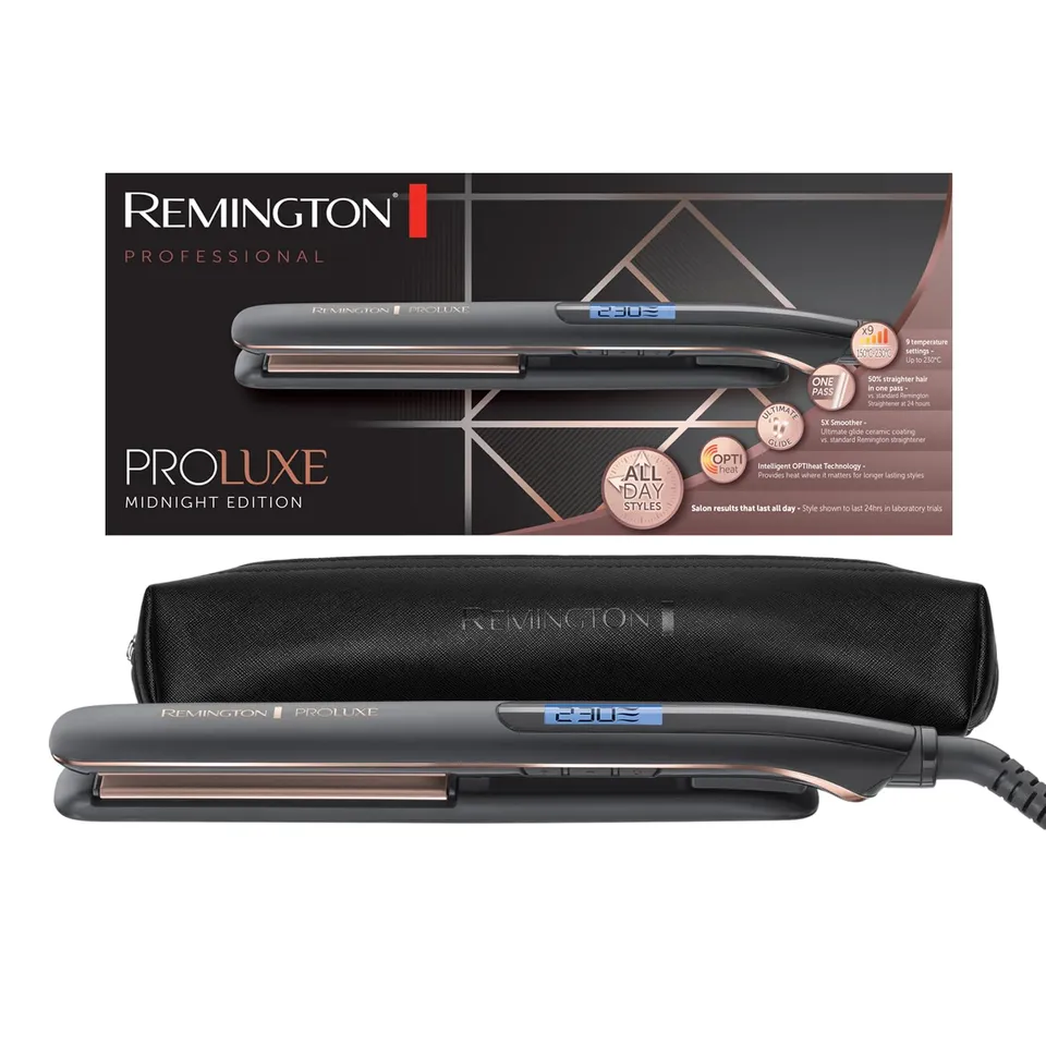 remington-s9100b-proluxe-piastra-per-capelli-ceramica-ultimate-glide-tecnologia- image 1