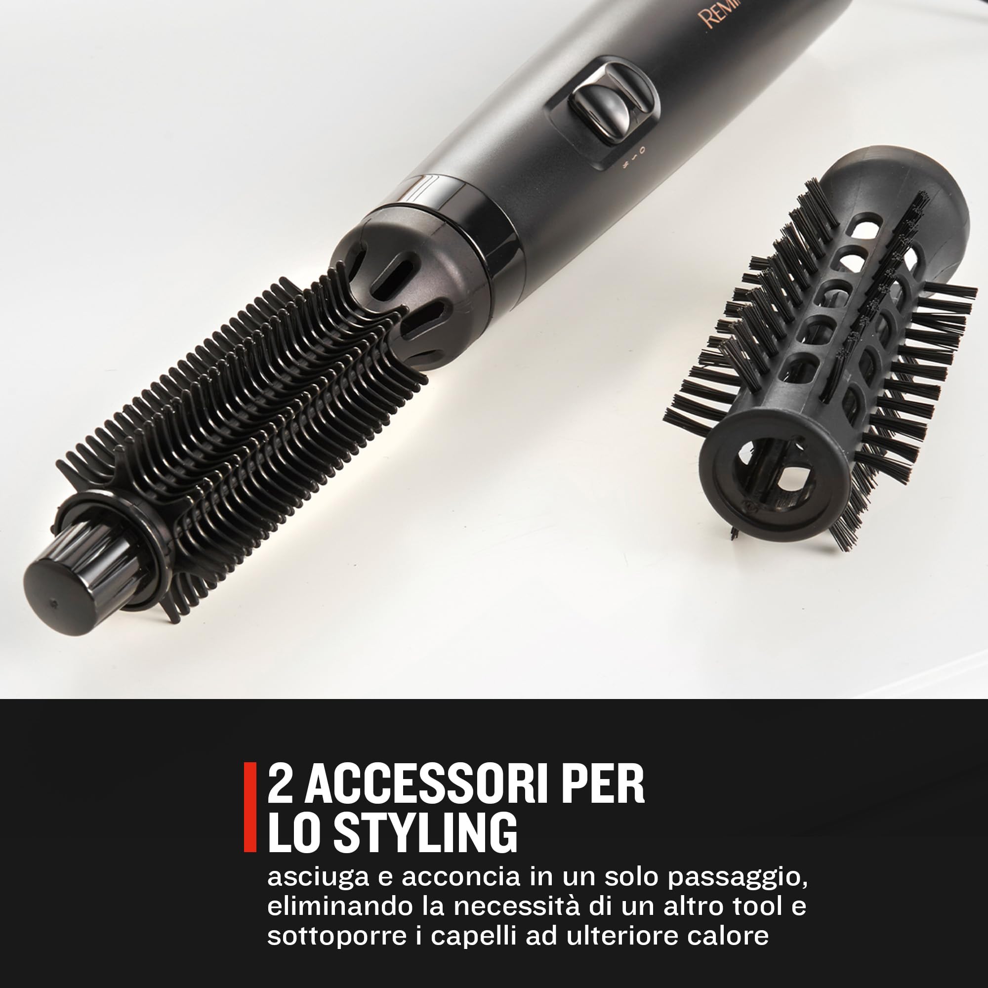 remington-as7100-spazzola-ad-aria-calda-2-in-1-400w-con-2-accessori-spazzola-rot image 2